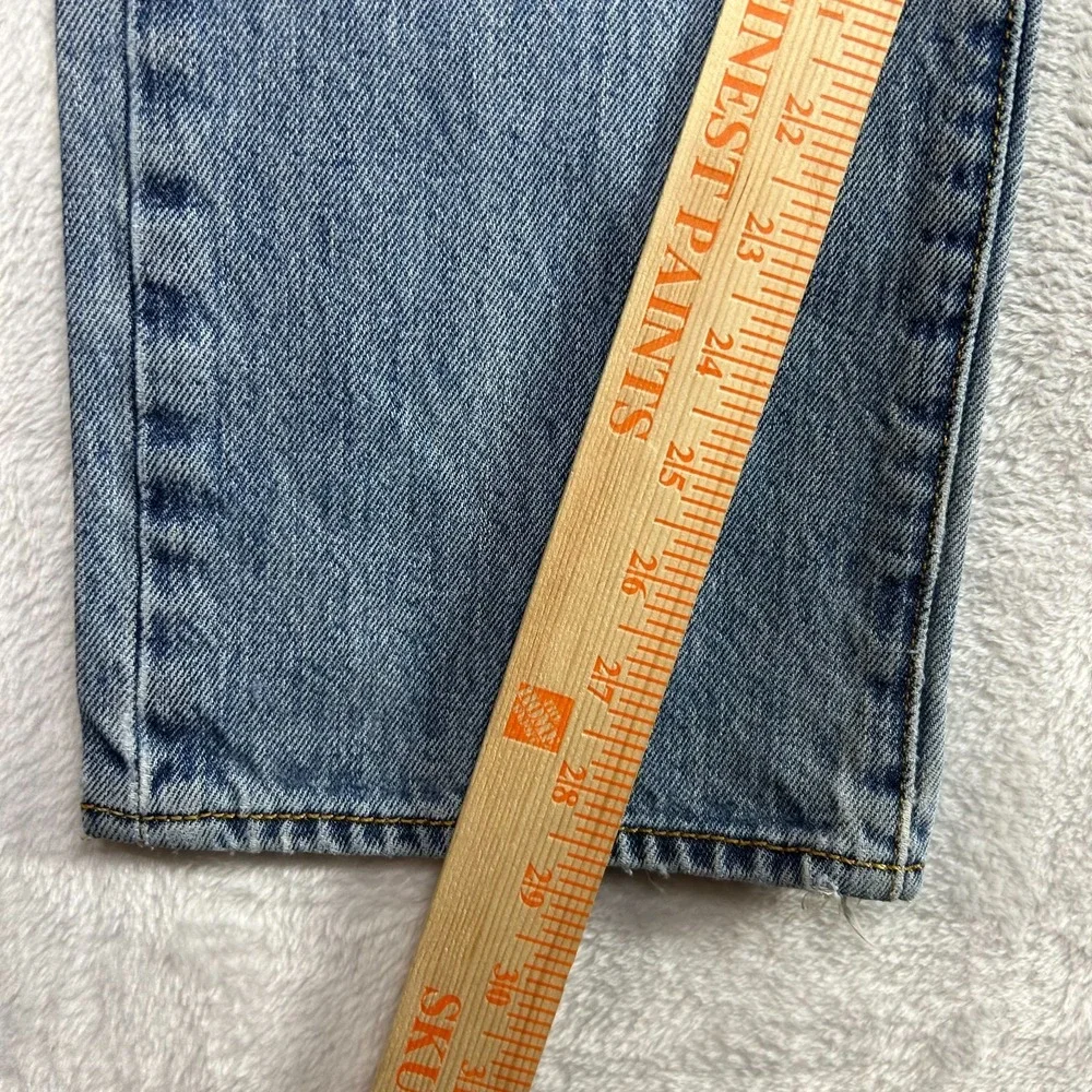Levi's 501 Original Fit Straight Jeans Men 32X28.5 Blue Denim Button Fly - Flaws